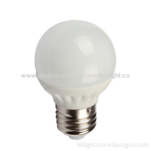 E27 LED Ceramic Bulb/Light with 220V AC Input Voltage, High-efficiency, Low-light Decay